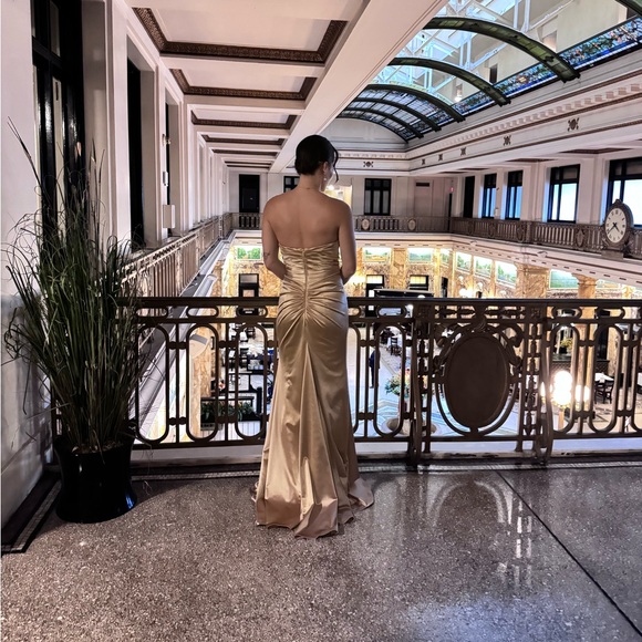 David’s Bridal - Strapless Sand Dress - Picture 4 of 5